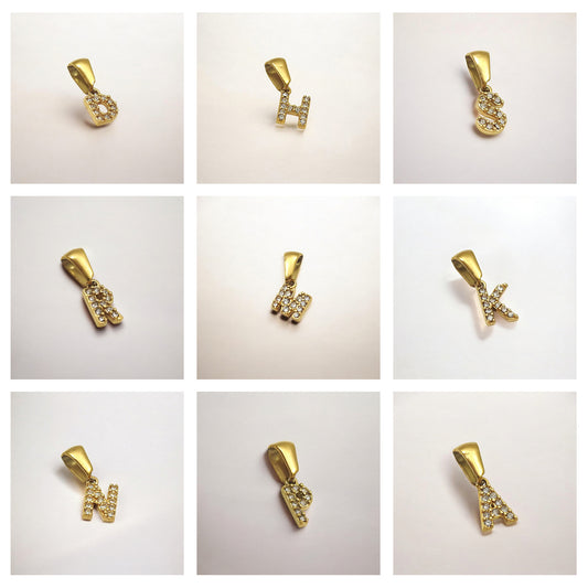 Initial Letter Charm Pendants