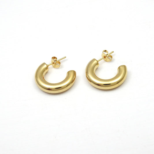 Chunky Huggies Hoop Earrings