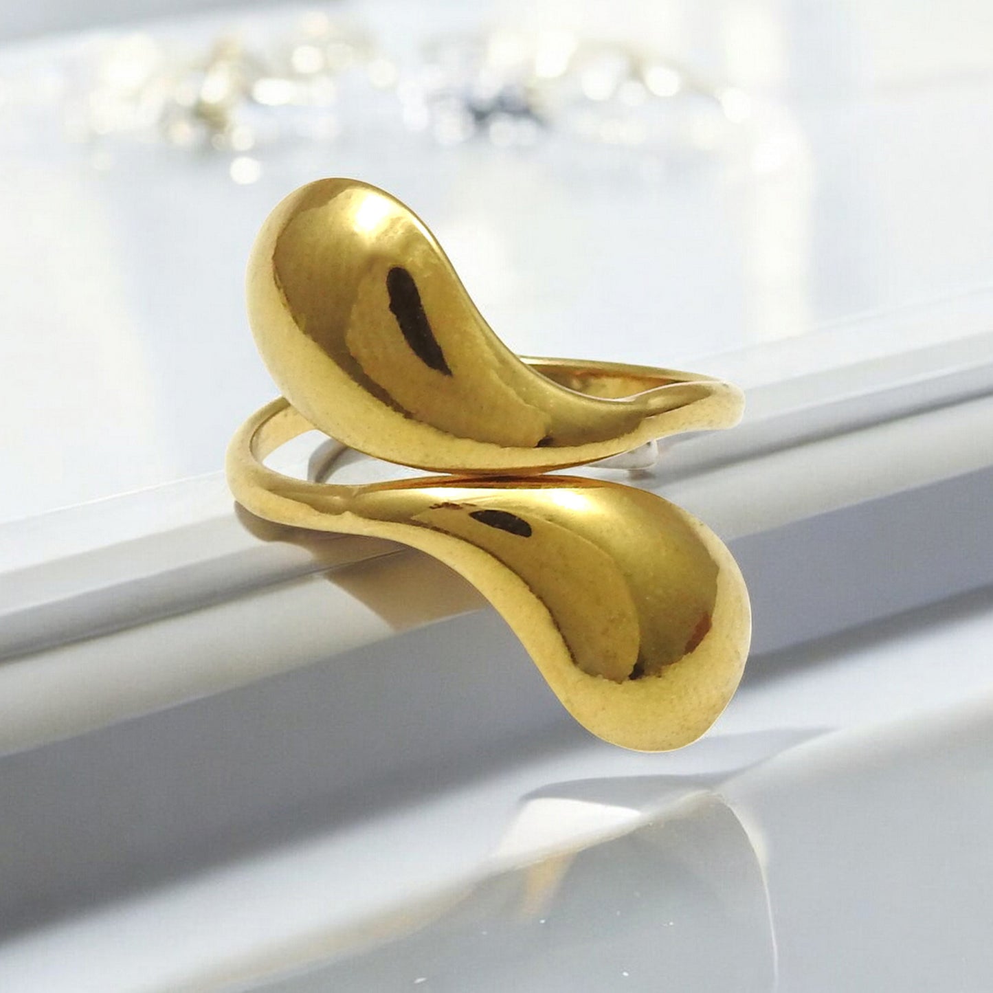 Double Drop Gemma Ring