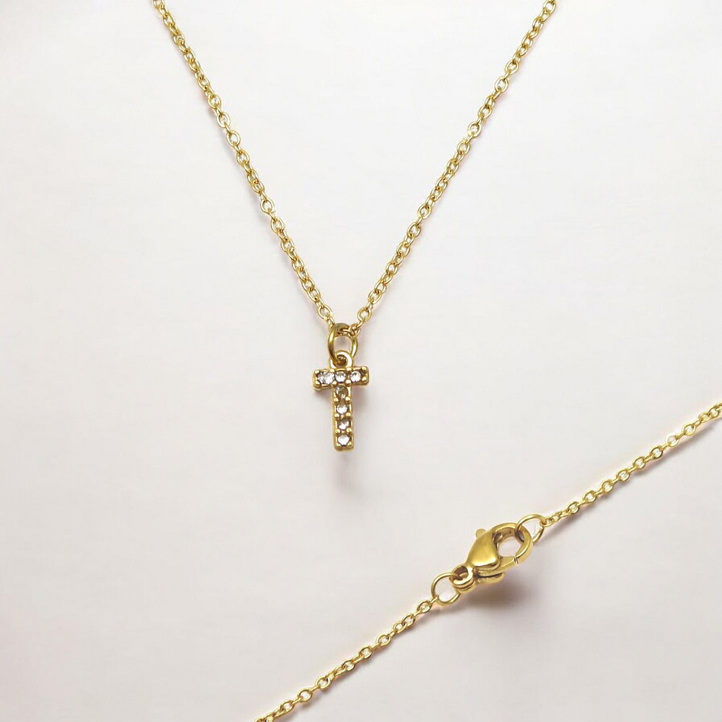 Initial Letter Charm Pendant Necklace