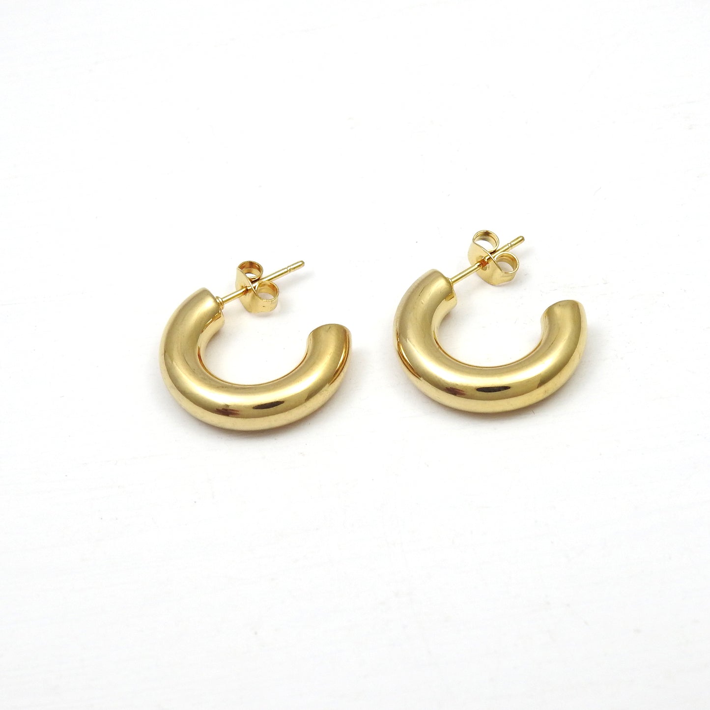 Chunky Huggies Hoop Earrings