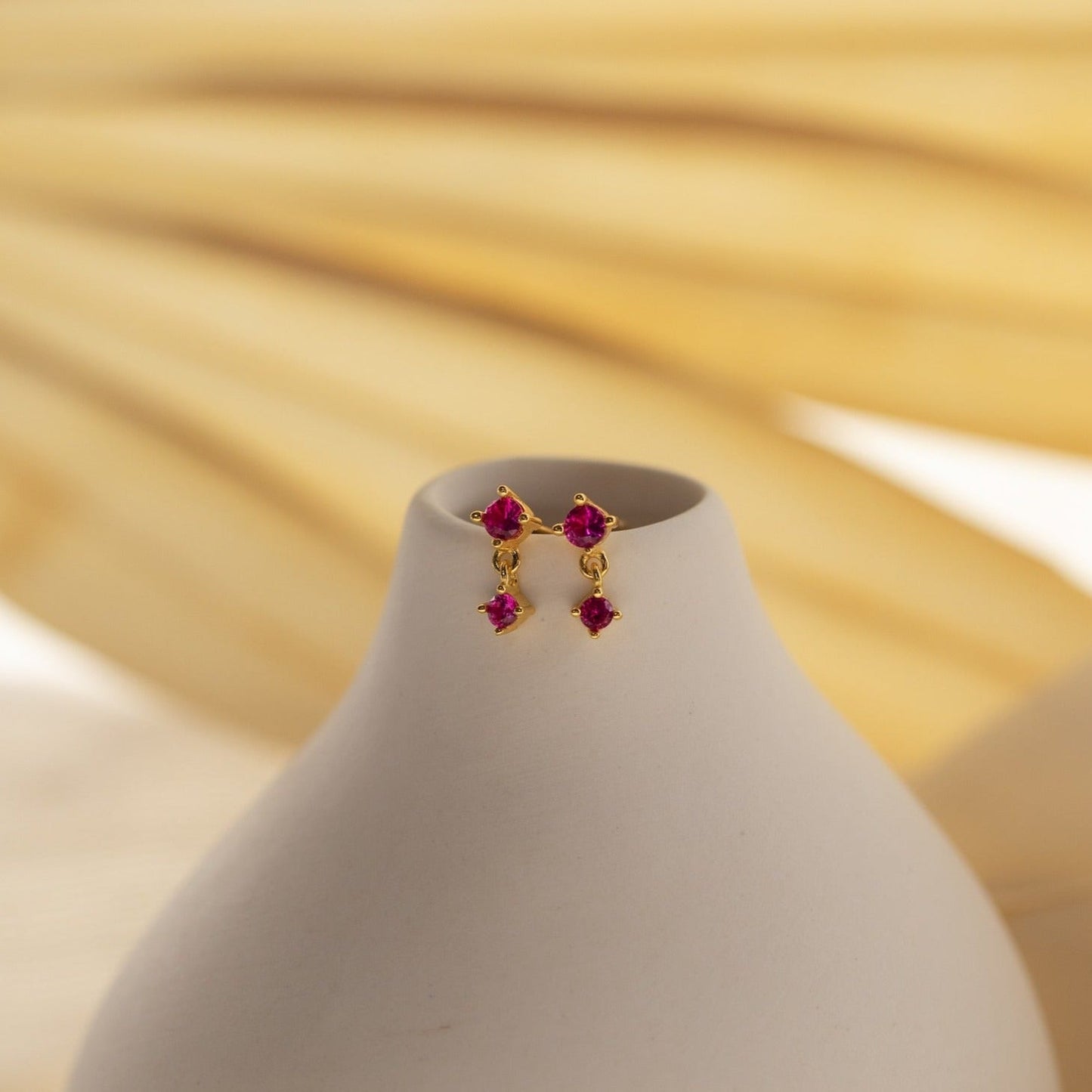 Birthstone Drop Studs