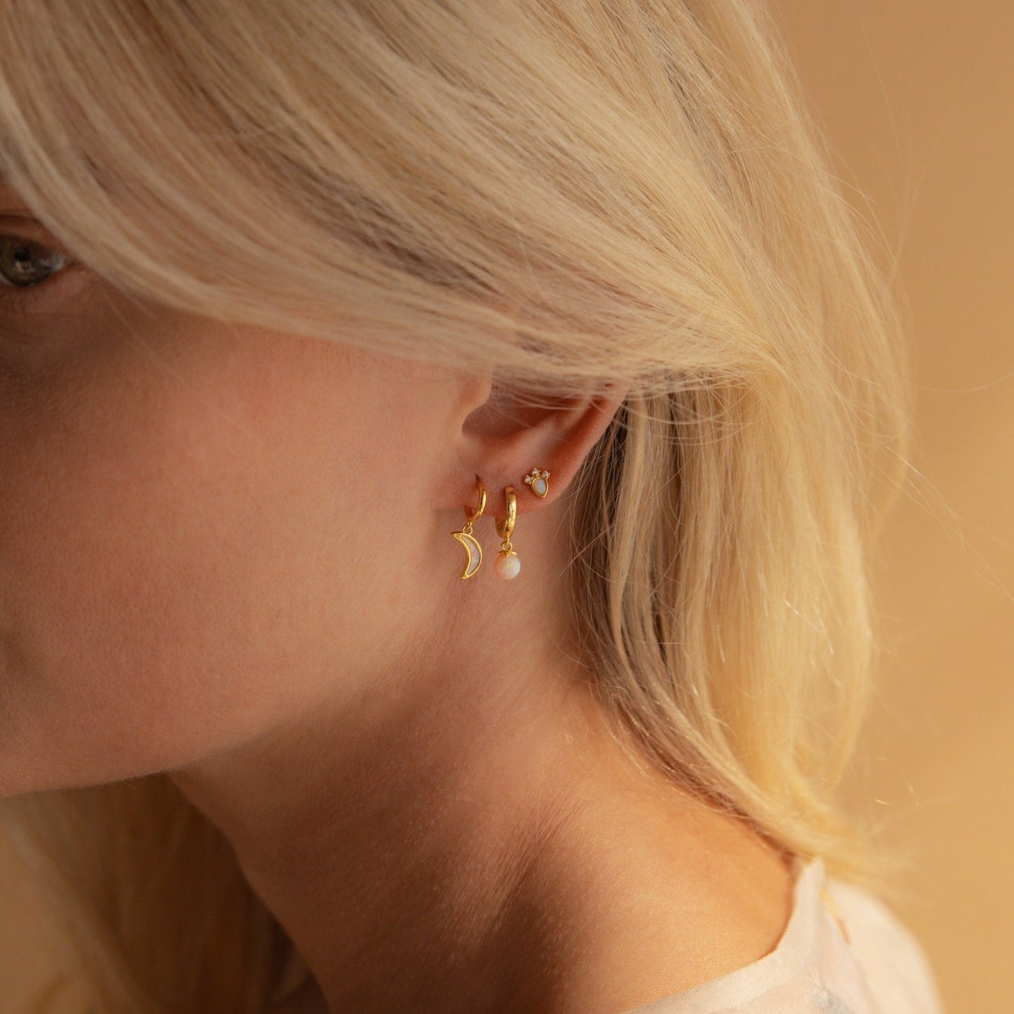 Opal Teardrop Studs