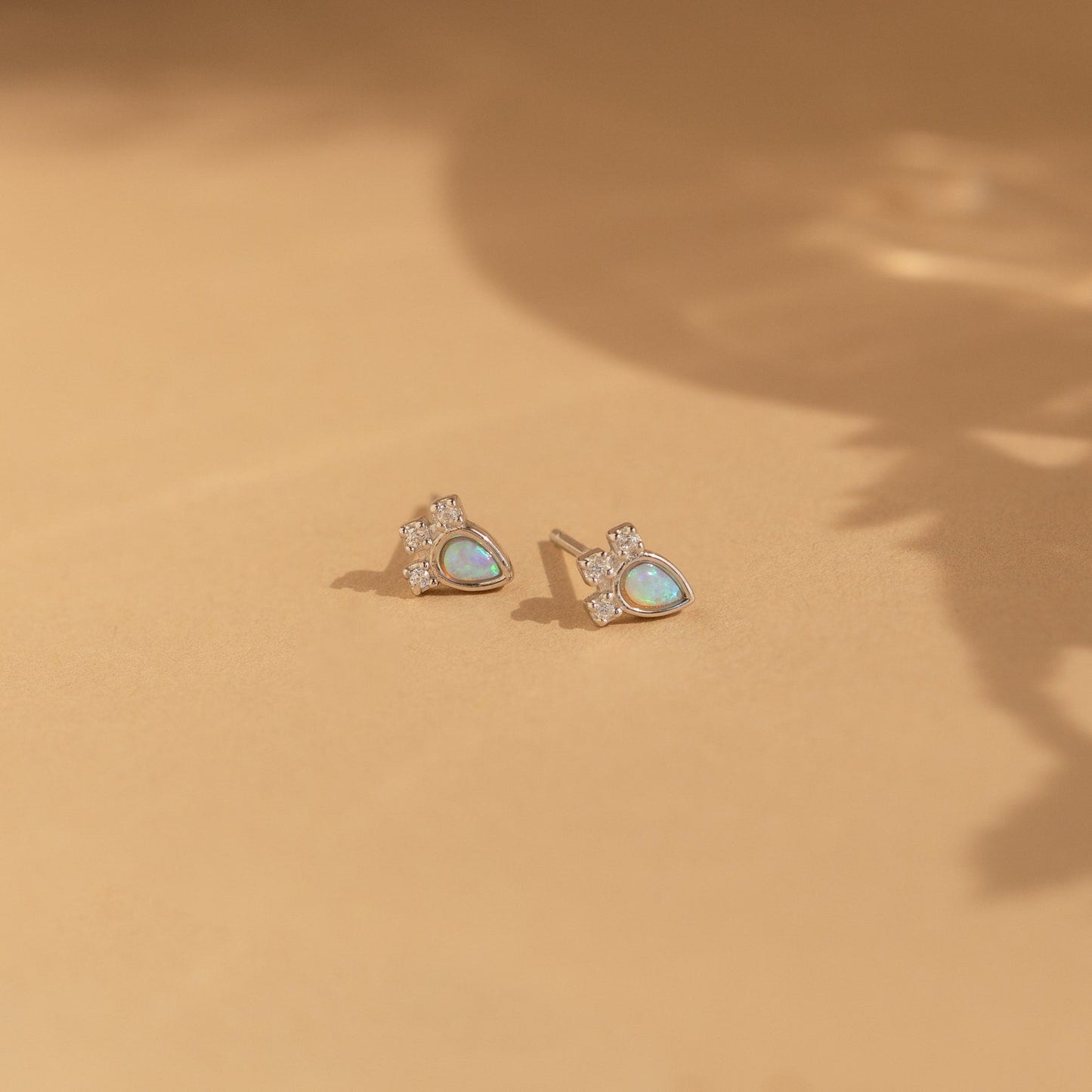 Opal Teardrop Studs