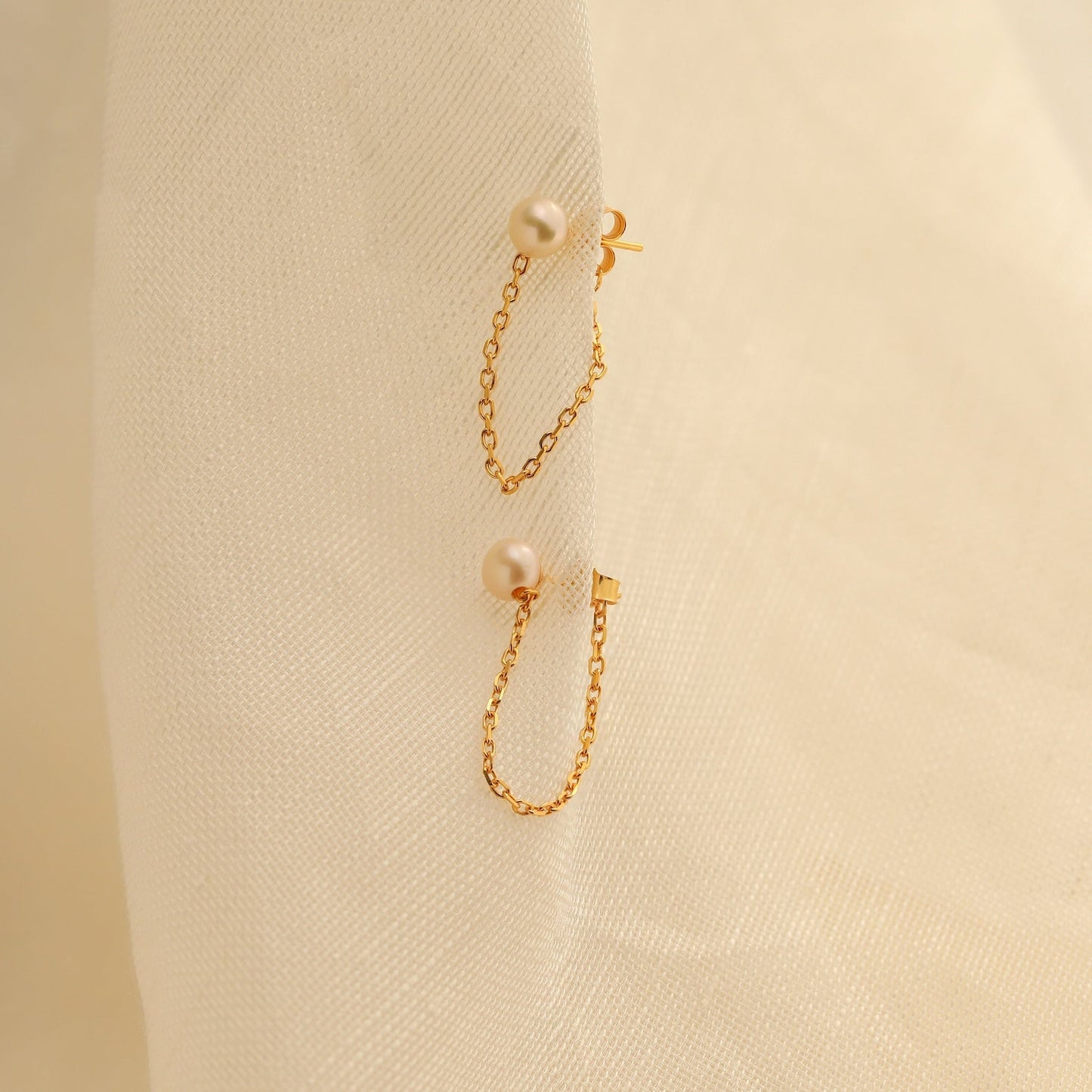 Pearl Chain Studs