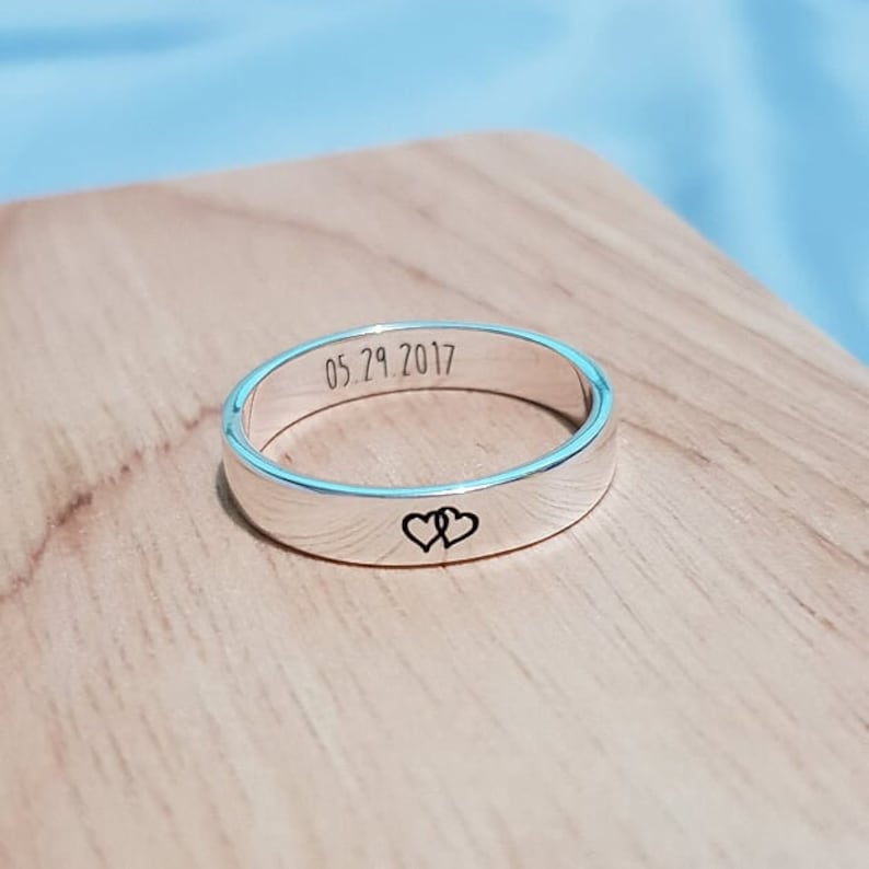 925 Sterling Silver -Secret Message Ring-Engraved Ring-Promise Ring