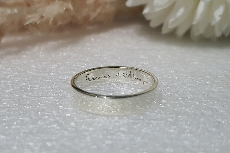 925 Sterling Silver -Secret Message Ring-Engraved Ring-Promise Ring