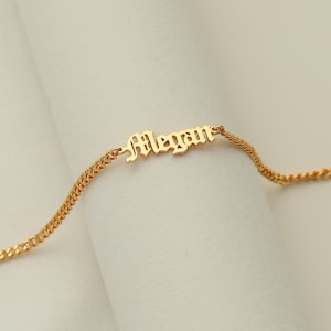 Personalized Old English Name Bracelet