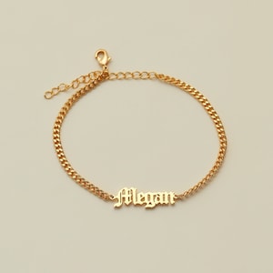 Personalized Old English Name Bracelet