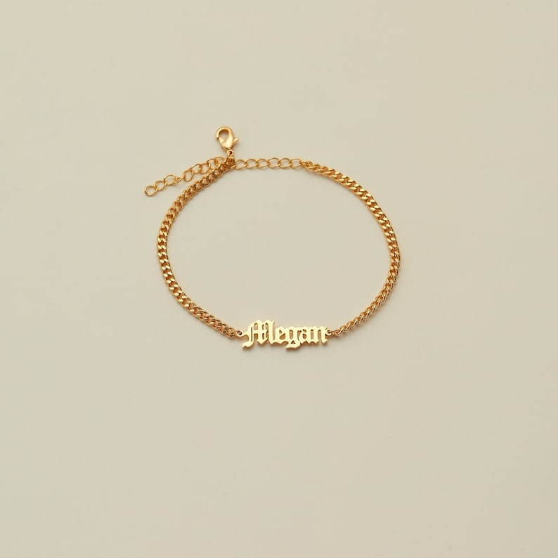 Personalized Old English Name Bracelet